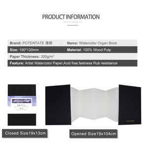 Carnet de croquis aquarelle premium Concertina / Crayons de couleur / Carnet de croquis Organ 300gsm Manuel de <span class=keywords><strong>dessin</strong></span> Papel Para Acuarela - Product Image 5