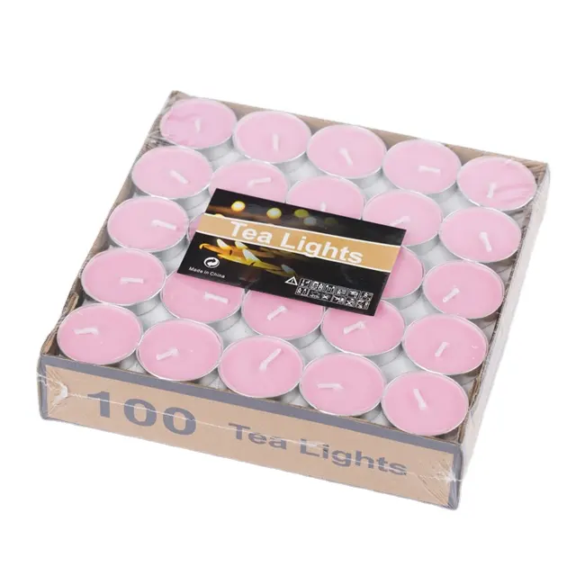 Weiße geruchs neutrale Aroma Luxus große Tee licht Tee-Lite Kerzen 10g 12g mit Box für Weihnachten