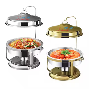 Plato de frotamiento económico de acero inoxidable de 8 litros para hoteles, restaurantes, fiestas, bodas, nueva estufa de buffet barata con tapa colgante - Product Image 2
