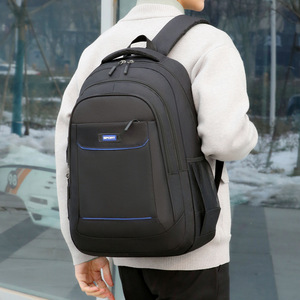 Laptop <b>Backpack</b> Blue Water Resistance <b>Large</b> Capacity Business Travel Men Shoulder Straps Spring 2024 - Product Image 3