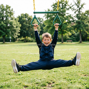 <span class=keywords><strong>Barre</strong></span> de trampoline Zoshine pour enfants avec anneaux de gymnastique, équipement de jeu extérieur, balançoire trampoline, <span class=keywords><strong>barre</strong></span> en fer, anneaux de gymnastique - Product Image 1