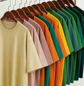 T-shirt décontracté à manches courtes en tricot uni surdimensionné pour homme, col rond - Product Image 1