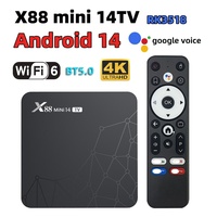 TV Box Android 14 X88mini 14 con WiFi, RK3518 4K, para TV