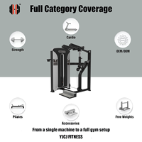 Machine de musculation pour talon debout avec supports d'épaule réglables, plateforme de marche et pile de poids pour centre de fitness