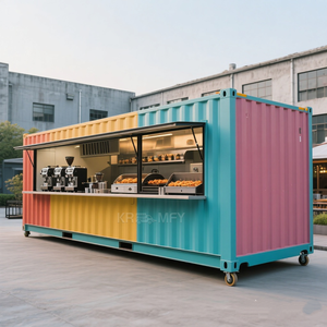 บาร์คอนเทนเนอร์เชิงพาณิชย์พร้อมหน้าต่างอลูมิเนียม ประตูเหล็ก บาร์กลางแจ้ง รถตู้คอนเทนเนอร์ คาเฟ่ - Product Image 3