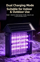 Lampe anti-moustiques LED solaire et rechargeable, contrôle par bouton, étanche IP54, pour jardins, barbecues extérieurs, vergers, grandes surfaces