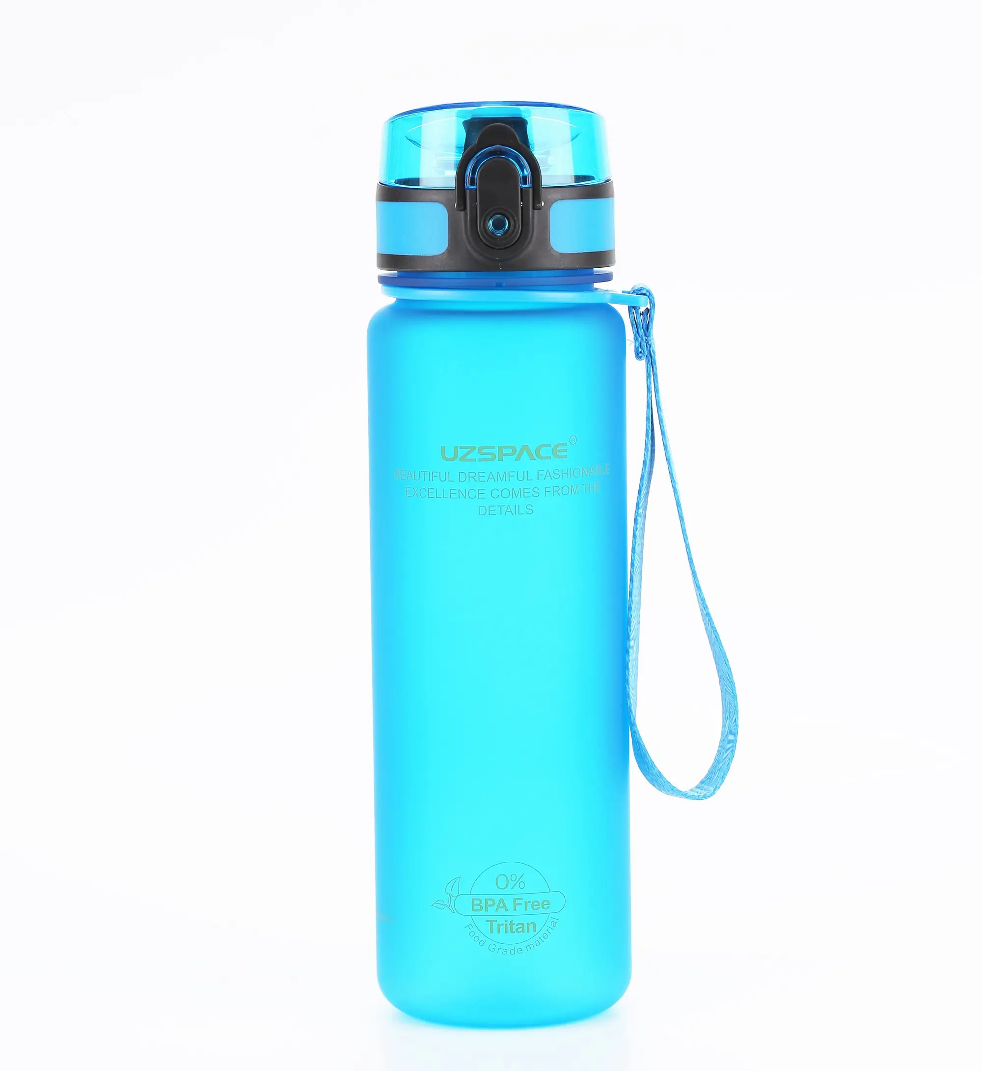 מים בקבוק ילדים לשימוש חוזר Leakproof 12 Oz פלסטיק רחב פה גדול גדול לשתות בקבוק <span class=keywords><strong>BPA</strong></span> ודליפה חינם עם ידית רצועת Carrier