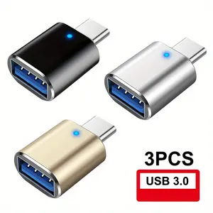 사용자 정의 로고 OEM 특별 한 디자인 USB 3.0 에 USB 3.1 타입 C USB-C OTG 변환기 커넥터 빛