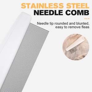 Commercio all'ingrosso in acciaio inox cane <span class=keywords><strong>gatto</strong></span> animali domestici pulce spargimento spazzola multifunzionale peli di animali domestici pulci e strappo rimozione delle macchie - Product Image 4