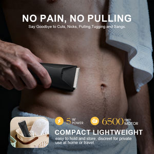 PRITECH Ipx7 Alat Cukur Pria Tahan Air Tanpa Kabel 2 in 1 untuk Tubuh dan Wajah, Pemangkas Rambut Kemaluan untuk Pria - Product Image 5