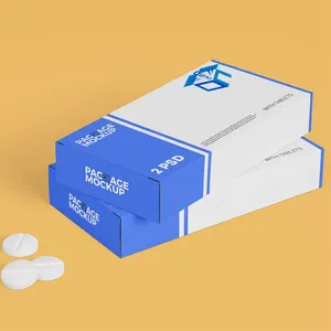 Eco Friendly Branded Paper Boxes Medical Pill Drug Packaging Box Custom Logo Printing Customized Paper Box Size Medicine