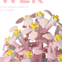 Ensemble de blocs de construction Plante Araignée Mariage 205 pièces, Puzzle en briques pour pot de fleurs, Cadeau pour filles