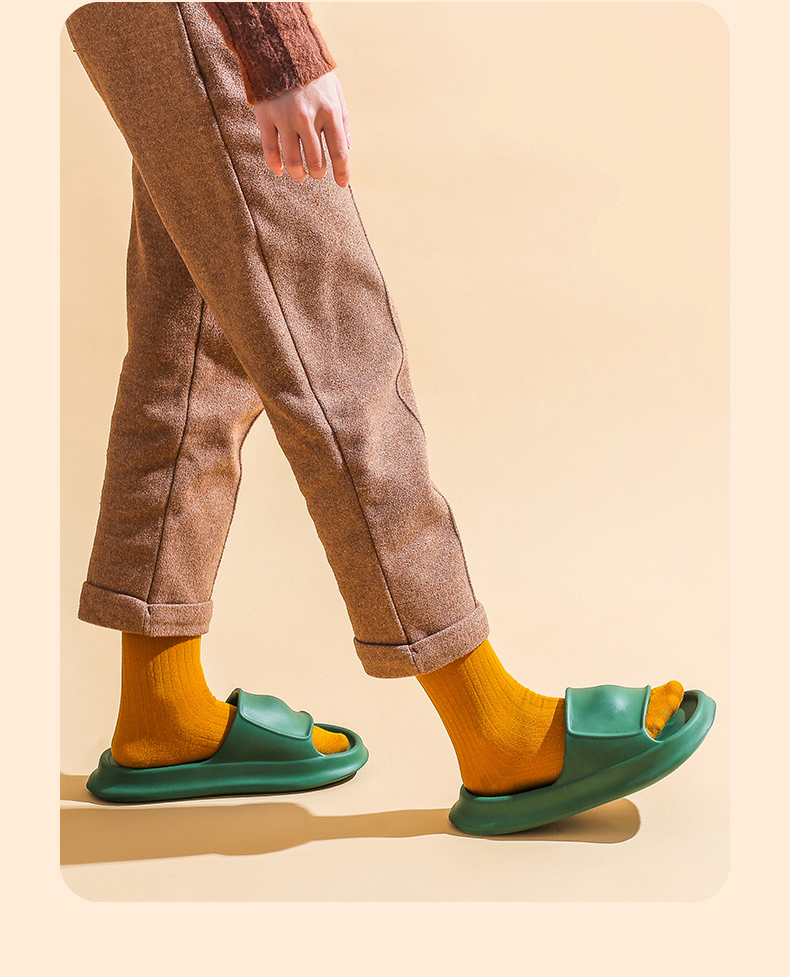 Women Fashion Foam Sole Sandals Lightweight Thick Sole Silent Slippers Popular Slides Men