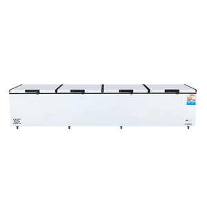 Réfrigérateur commercial à congélateur supérieur, 4 portes, refroidissement par air, mécanique, grande capacité, refroidisseur de boissons - Product Image 2