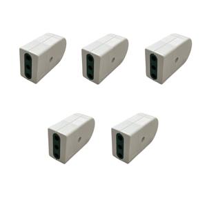 Prise murale Gloca Flying Socket 10A 2P+T blanche, norme italienne 250V, lot de 5 - Product Image 1