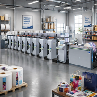 Nouvelle machine d'impression flexographique automatique à manchon, écoénergétique, conception modulaire pour les commandes de pochettes biodégradables en petites séries