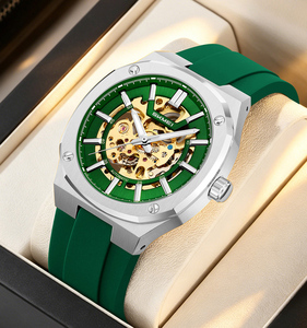 Luxury casual <b>automatic</b> mechanical <b>watch</b> customization Unique <b>skeleton</b> design in Various colors with skin friendly silicone - Product Image 1