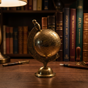 Globe terrestre en laiton de style antique, décoration de bureau, globe terrestre décoratif nautique vintage pour la maison, le bureau, la bibliothèque, la table - Product Image 1