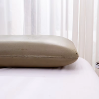 Modernes Luxus-Nackenkissen in Queensize aus Memory-Schaum, Neues Design mit Kühlender Schicht, Brotform, Einfarbiges Muster, Individuelles Logo für Hotels