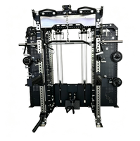 Machine de musculation en acier au carbone à prix réduit pour commande en gros, avec rack à squats, système de poulies, crossover de câbles et pile de poids Smith de 70 kg
