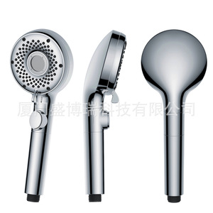 Ensemble de pommeaux de douche microbulles ronds portatifs, avec fonction massage, pour une douche beauté à bulles et purification de l'eau - Product Image 4