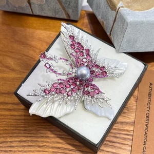 เข็มกลัดแฟชั่นหรูหราสไตล์ฝรั่งเศส รูปผีเสื้อหลากสีสัน ประดับด้วยน้ำทะเล ดีไซน์แบบยุคกลาง ประดับปกเสื้อ  งานออกแบบใหม่ - Product Image 3