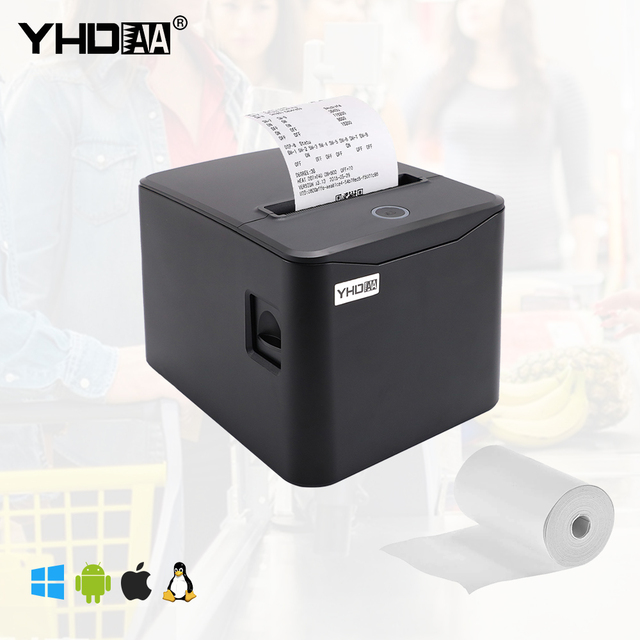 YHD-8380 High-Speed Auto Cutter Bill Printer 80mm Thermal Receipt Printer with USB for Bluetooth Wifi & Lan Connection in Stock