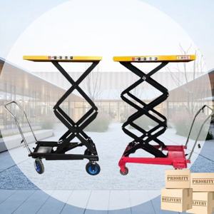 Mécanisme direct d'usine <span class=keywords><strong>Table</strong></span> élévatrice à ciseaux fixe 3.5m 300kg <span class=keywords><strong>Table</strong></span> élévatrice à ciseaux manuelle à main chariot hydraulique de levage - Product Image 5