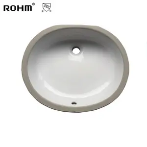 CUO1714 ADA Sink Undemount Ceramic Wash Basin Basin Bathroom Ceramic White Porcelain Sink