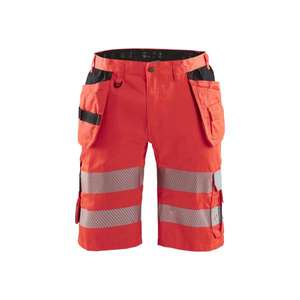 BLAKLADER - 158618115500C52 <b>Hi</b>-<b>Vis</b> <b>shorts</b> with stretch Red - EAN 7330509691403 <b>HI</b>-<b>VIS</b> WORKWEAR - Product Image 1