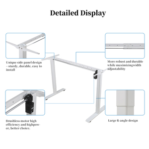 2SURF2 Venta al por mayor OEM ODM Motor sin escobillas único Ordenador Mesa de pie Ergonómico Inteligente Eléctrico Escritorio de altura ajustable - Product Image 4