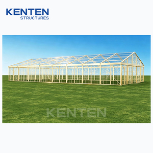 KENTEN chapiteau transparent semi-permanent Carpas 10 X30 30x30 40x60 cadre <span class=keywords><strong>en</strong></span> aluminium doré auvent de fête tentes transparentes à louer - Product Image 1