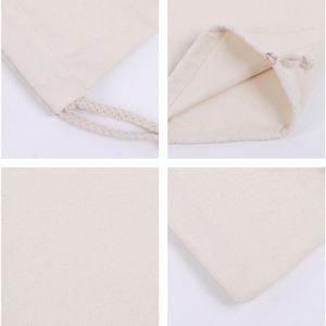 Custom High Quality Small Cotton <b>Drawstring</b> Bag Screen Printed Cotton <b>Drawstring</b> Bag Natural Color Cotton Dust <b>Pouch</b> - Product Image 4