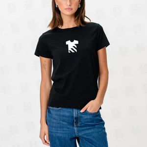 Camiseta de Mujer al por Mayor de Alta Calidad, Personalizada, Estampada, de Manga Corta, Informal, de Algodón, Corte Regular, para Mujeres - Product Image 3