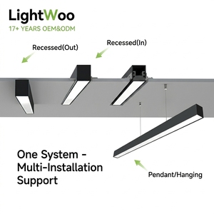 ไฟเส้น LED แบบแขวนเพดาน 0-10V สำหรับตกแต่งสถาปัตยกรรม ขนาด 4 ฟุต เชื่อมต่อได้ 20/30/40 วัตต์ 3CCT สำหรับตลาด โรงรถ สำนักงาน - Product Image 5
