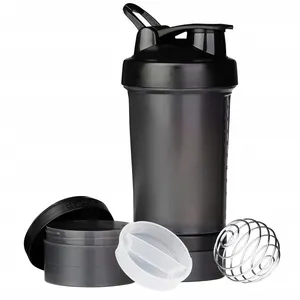 Spor BPA ücretsiz plastik baharat özel Logo spor Protien Shaker şişe