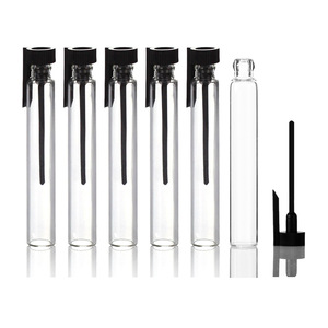 En Existencia, Venta al por Mayor de Botellas de Muestra de Perfume Pequeñas de 1 ml, 2 ml, 3 ml, Botellas de Vidrio Vacías para Perfume con Tapón de Varilla Negra para Aceites - Product Image 1