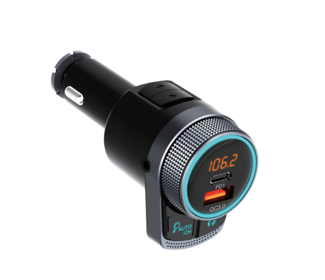 Hot Sale FM Transmitter Bluetooth V5.1 Car Kit With Colorful LED Light Car Music Player Bass Wireless Bluetooth FM Transmitter