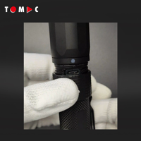 TOMAC Lampe de poche LED rechargeable étanche IP68 en aluminium 6061 1200 lumens