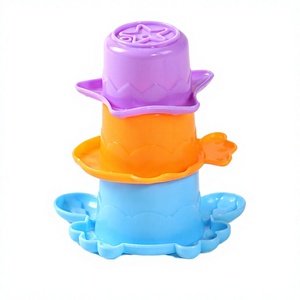 Juguete de Baño para Niños de 2 a 4 Años, 5 Piezas, Vasos Apilables Arcoíris, Regadera, Formas de Animales Marinos, Plástico, Pequeño, Unisex, Regalo, <span class=keywords><strong>Arena</strong></span> - Product Image 4
