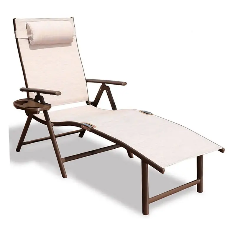 Hochwertige Outdoor-Chaiselongue Aluminium Sonnen liegen Pool Sonnen liege Freizeit Strandkorb