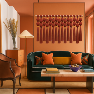 Bola de esfericidad tejida Bohemia, Mural de macramé decorativo, colgantes de pared de burbujas, arte, decoración del hogar, decoración de pared para el hogar, regalo de lujo - Product Image 1