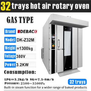 เครื่องอบแก๊สแบบชั้นวางขนมปังแบบหมุน32ถาดเตาอบ<span class=keywords><strong>ร้าน</strong></span>อาหารร้านอาหารโรงงานผลิตโรงแรม - Product Image 2