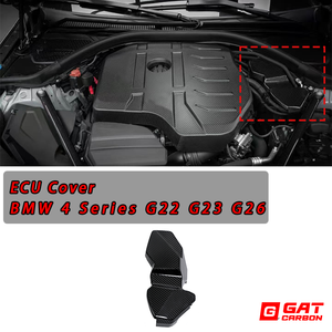 Droge koolstofvezel ECU-afdekking motorruimte gemodificeerde relais batterijafdekking beschermplaat voor BMW 4 Serie G22 G23 G26 - Product Image 6