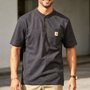 T-Shirt Polo Classica Bianca da Uomo con Bottoni e Tasca sul Petto, 100% Cotone, Ideale per l'Estate, Logo Hartt - Product Image 1