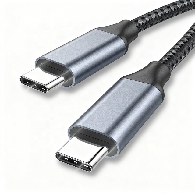 USB C to C Cable 100W Braided Type C Cable Fast Charging 240W 5A Custom Logo 1m 2m 3m Nylon Data Charger USB-C Type-C Cable USBC