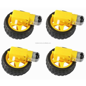 Motore elettrico a corrente continua con ruota per auto giocattolo in plastica 3-6V a doppio albero telaio per auto intelligente <span class=keywords><strong>Robot</strong></span> pneumatici + <span class=keywords><strong>Set</strong></span> motore di riduzione a corrente continua - Product Image 3