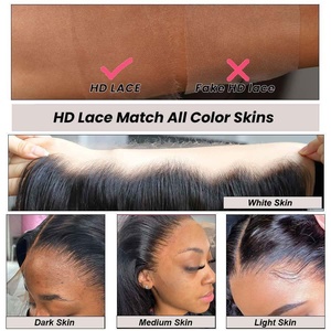 Peluca de Cabello Humano 100% Virgen Camboyano Sin Procesar, Doble Trama, Liso Extremo, con Encaje Suizo HD 13x6 y Cutícula Alineada, Venta al por Mayor - Product Image 4