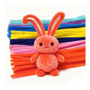Material de Arte DIY, Tallo de Chenilla de 8mm y 30cm, Color Personalizado, Limpiapipas de Alta Calidad, Manualidades Educativas y Creativas - Product Image 6