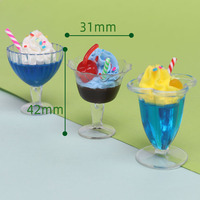 Modèle de crème glacée milkshake à l'échelle 1:6, accessoires de jeu de simulation de nourriture miniature pour maison de poupée BJD Blythe, jouet de scène DIY